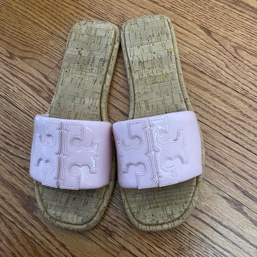 Tory Burch double T sports slides